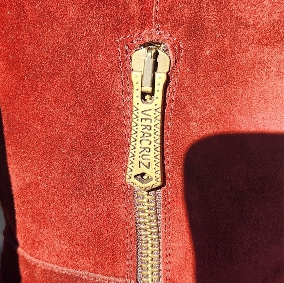 Vera Cruz Sundance Sagebrush boots  Burgundy suede brown leather‎ trim Tall - Picture 5 of 11